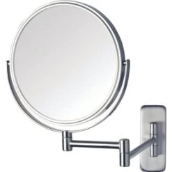 Jerdon 8" Wall Mount Mirror Matte-Nickel