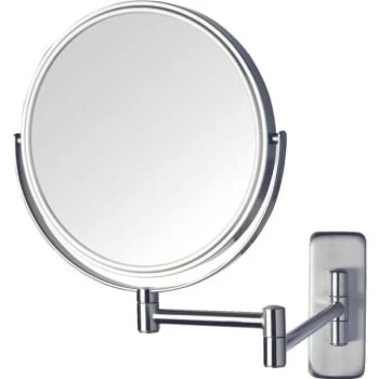 Jerdon 8" Wall Mount Mirror Matte-Nickel