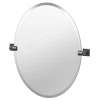 Gatco Elevate Frameless Oval Mirror In Matte Black
