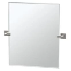 Gatco Elevate Frameless Small Rectangle Mirror In Satin Nickel