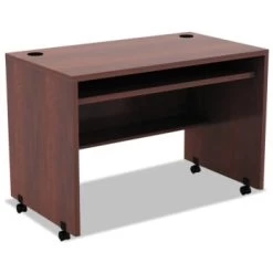 Alera® Valencia Mobile Workstation Desk, 41 3/8 X 23 5/8 X 29 7/8, Med Cherry