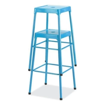 Safco Steel Bar Stool, Backless, 29" Seat Height, Baby Blue - Image 2