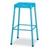 Safco Steel Bar Stool, Backless, 29" Seat Height, Baby Blue