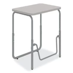 Safco Alphabetter® 2.0 Height Student Desk With Pendulum, 22" To 30", Gray