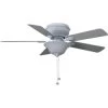 Hampton Bay Hawkins 44 " Indoor White Ceiling Fan With Light Kit