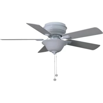 Hampton Bay Hawkins 44 " Indoor White Ceiling Fan With Light Kit
