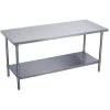 Elkay 60 Stainless Steel Kitchen Utility Table With Legs And Undershelf