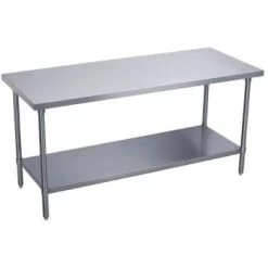 Elkay 60 Stainless Steel Kitchen Utility Table With Legs And Undershelf