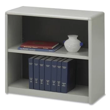 Safco Valuemate® 2-Shelf Economy Bookcase, 31.75"w X 13.5"d X 28"h, Gray - Image 3