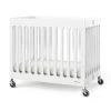 Foundations Compact Boutique™ Folding Crib, Slatted Foam Mattress, White