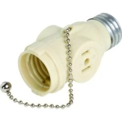SATCO® Medium Base Socket Pull Chain Ivory Pack Of 6