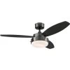 GENERIC 42 In. 3-Blade Ceiling Fan W/ Light (Black)