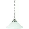 16 In. 1-Light Pendant Fixture (Brushed Steel)