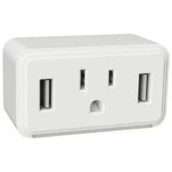 Cube Dual Usb 1 Outlet Led Night Light