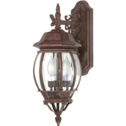 Satco® Nuvo Central Park 7.38 X 22.75 In. 3-Light Outdoor Lantern (Old Bronze)