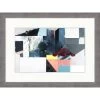 Clearwater Art Collection Abstract Theme B, Cool Scheme, Silver Frame