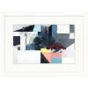 Clearwater Art Collection Abstract Theme B, Cool Scheme, White Frame
