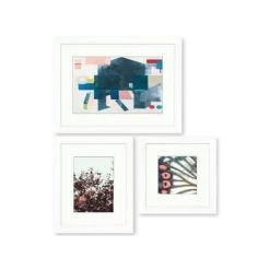 Clearwater Art Collection In A Box,king, Cool Scheme, White Frame,pack Of 3