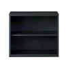 Hirsh 2 Shelf Metal Bookcase, 30"es Height, Charcoal