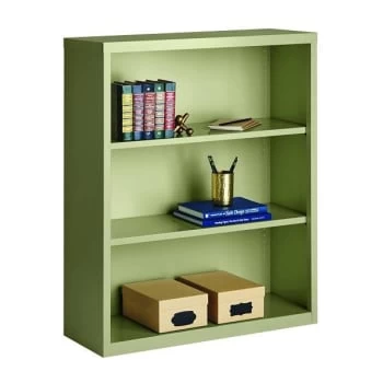 Hirsh 3 Shelf Metal Bookcase, 42" Height, Putty - Image 5