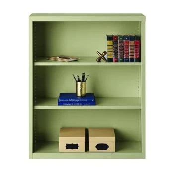 Hirsh 3 Shelf Metal Bookcase, 42" Height, Putty - Image 6