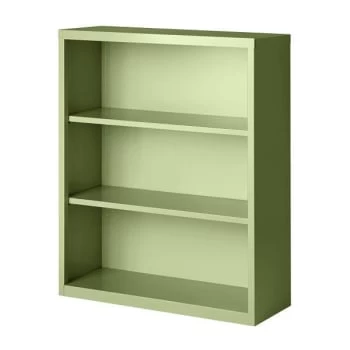 Hirsh 3 Shelf Metal Bookcase, 42" Height, Putty - Image 3