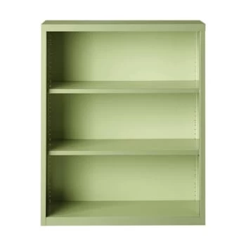 Hirsh 3 Shelf Metal Bookcase, 42" Height, Putty