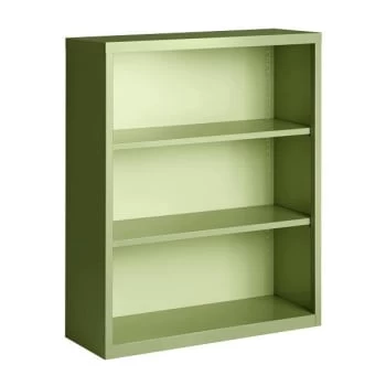 Hirsh 3 Shelf Metal Bookcase, 42" Height, Putty - Image 2