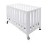 Coverplay Caden Wood Folding Crib Designed For Small Spaces In White