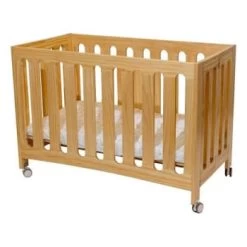 Coverplay Caden Wood Folding Crib Designed For Small Spaces