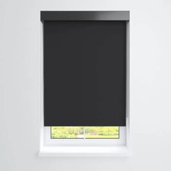 Fabtex® Manual Roller Shade For Windows 24"-36"w X 84"h Blackout Black