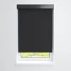 Fabtex® Manual Roller Shade For Windows 72"-84"w X 84"h Blackout Black
