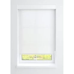 Fabtex® Manual Roller Shade For Windows 24"-36"w X 60"h 1% Ivory