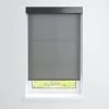 Fabtex® Manual Roller Shade For Windows 24"-36"w X 72"h 1% Charcoal Iron Grey