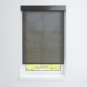 Fabtex® Manual Roller Shade For Windows 72"-84"w X 72"h 5% Charcoal Dark Bronze
