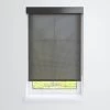 Fabtex® Manual Roller Shade For Windows 48"-60"w X 84"h 5% Charcoal Dark Bronze