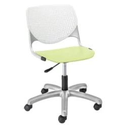 Kfi Seating Kool Computer Chair, White Back, Lime Green Seat
