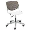 Kfi Seating Kool Computer Chair, Brownstone Back, White Seat