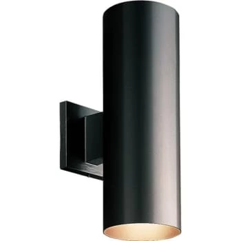Progress Lighting Led Cylinder Two-Light Black Wall Bracket