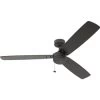 Seasons® 52 In 3-Blade Ceiling Fan (Matte Black)