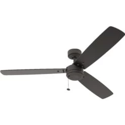 Seasons® 52 In 3-Blade Ceiling Fan (Matte Black)