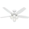 Hunter® Builder 52 In. 5-Blade Ceiling Fan W/ Light (Frost Glass)