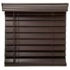 Champion® Trutouch® 72x66" Cordless 2.5" Faux Wood Blind Dark Walnut