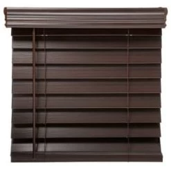 Champion® Trutouch® 72x66" Cordless 2.5" Faux Wood Blind Dark Walnut