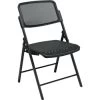 Office Star Products Proline Ll ProGrid Black Folding Chair, Black Frame