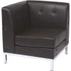 Office Star Products Wall Street Corner Chair, Espresso Faux Leather