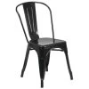 Flash Furniture Indoor/outdoor Metal Stackable Chair (Black)