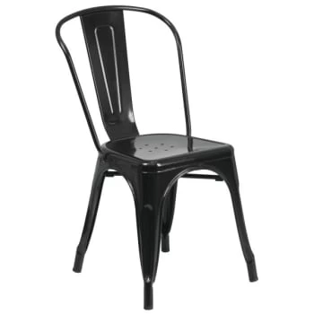 Flash Furniture Indoor/outdoor Metal Stackable Chair (Black)