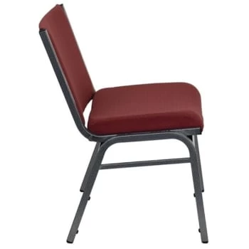 Flash Furniture 1000 Pounds Capacity Big And Tall Extra Wide Burgundy Fabric Stack Chair - Image 2