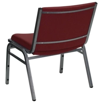 Flash Furniture 1000 Pounds Capacity Big And Tall Extra Wide Burgundy Fabric Stack Chair - Image 3
